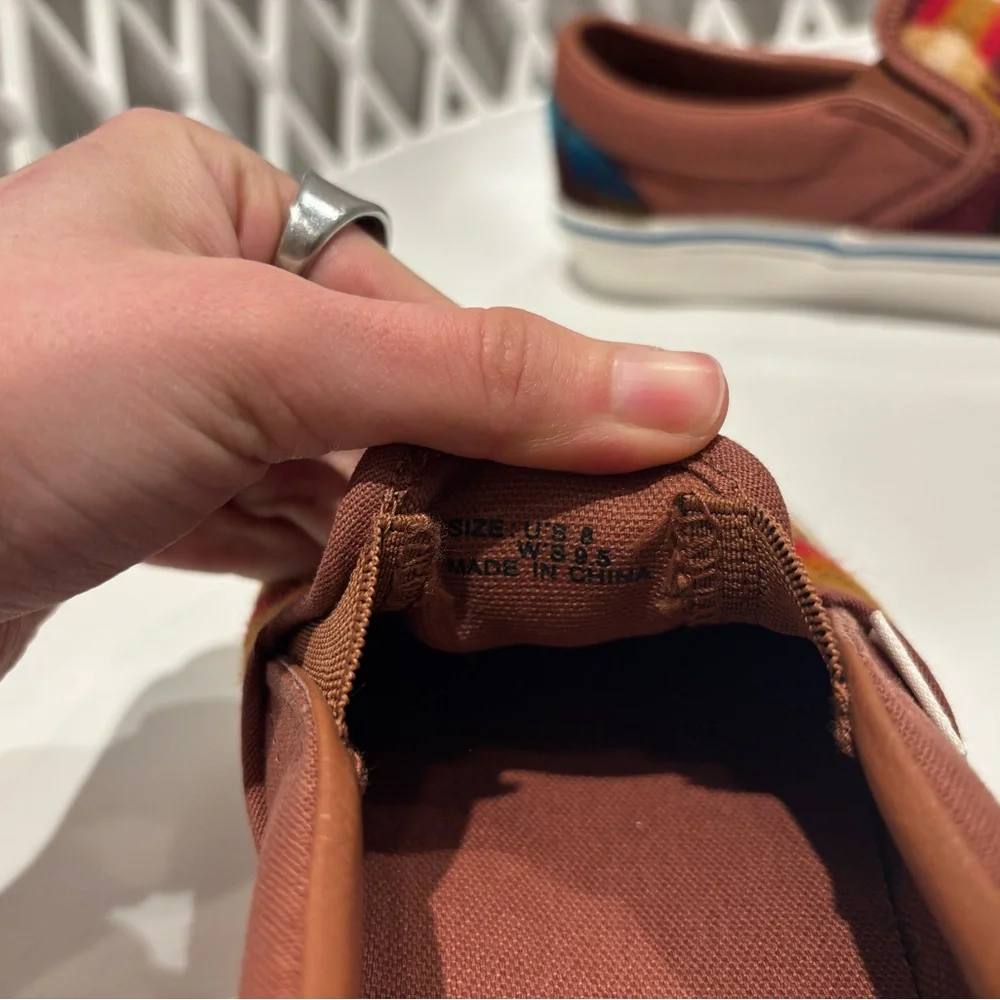 Vans Slip-On Shoes in Brown Multi - Picture 5 of 5